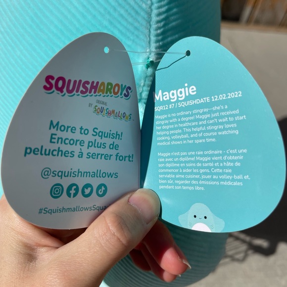 Maggie the Stingray 12" Squishmallows New with Tag - Picture 3 of 3